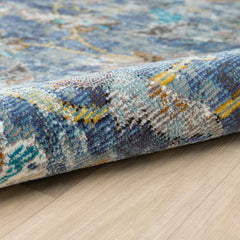 Performance Area Rug, Round 7 ft 6 in with Floral Pattern