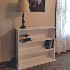 Pine Bookcase with 3 Shelves, 36 in W x 32 in H