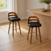 In a room | both matching stools shown together, the complete pair sold with this listing