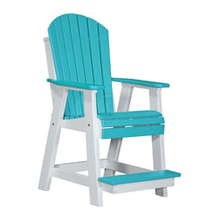 Plastic Chair with Slat Seat and Back, White