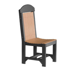 Plastic Chair with Slat Seat and Back, White