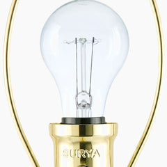 Plug-In Lamp with Stone Base and Linen Shade
