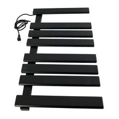 Plug-In Towel Warmer, Metzinger, Wall Mount with 8 Bars in Matte Black
