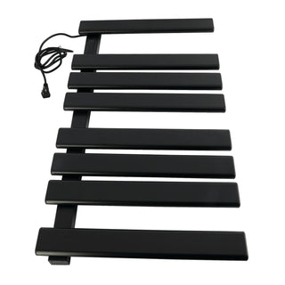 Plug-In Towel Warmer, Metzinger, Wall Mount with 8 Bars in Matte Black