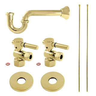 Plumbing Sink Trim Kit, Concord, with P-Trap in Polished Brass