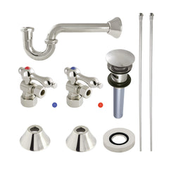 Plumbing Sink Trim Kit, Heirloom, with P-Trap and Overflow Drain in Polished Nickel