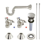 Plumbing Sink Trim Kit, Heirloom, with P-Trap and Overflow Drain in Polished Nickel