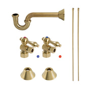 Plumbing Sink Trim Kit, Trimscape, Traditional with P-Trap in Brushed Brass