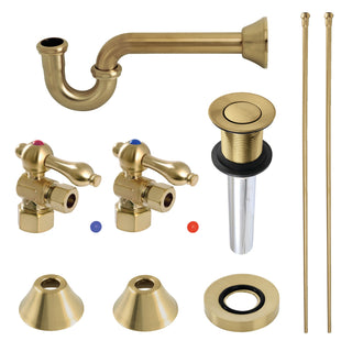 Plumbing Sink Trim Kit, Trimscape, with P-Trap and Drain in Brushed Brass