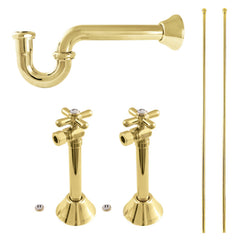 Plumbing Supply Kit, Trimscape, P-Trap and Angle Stops in Polished Brass