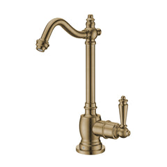 Point of Use Cold Water Drinking Faucet with Swivel Spout in Antique Brass