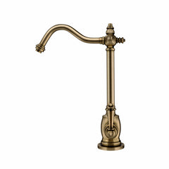 Point of Use Cold Water Drinking Faucet with Swivel Spout in Antique Brass
