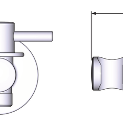 Dimensions | Polished Nickel Handshower Outlet with Holder and Volume Control manufacturer specification drawing with dimensions