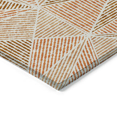 Polyester Indoor and Outdoor Area Rug, 9 ft x 12 ft in Terracotta