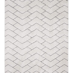 Polyester Shag Area Rug, 7'10" x 9'10" in Ivory