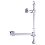 Pop-Up Tub Waste and Overflow, Heirloom, Solid Brass in Polished Chrome