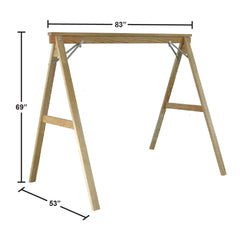 Porch Swing Stand in Treated Yellow Pine with Pre-Installed Eye Bolts