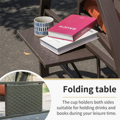 Porch Swing with Stand in Brown Metal with Adjustable Canopy