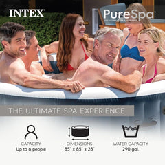 Portable Spa, PureSpa Plus, 6-Person Inflatable with 170 Bubble Jets