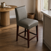 In a room | a second angle in the plaster dining room, the complete stool sold with this listing