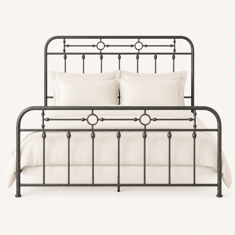 Front | Straight-on view of the complete bed frame against a plain light backdrop