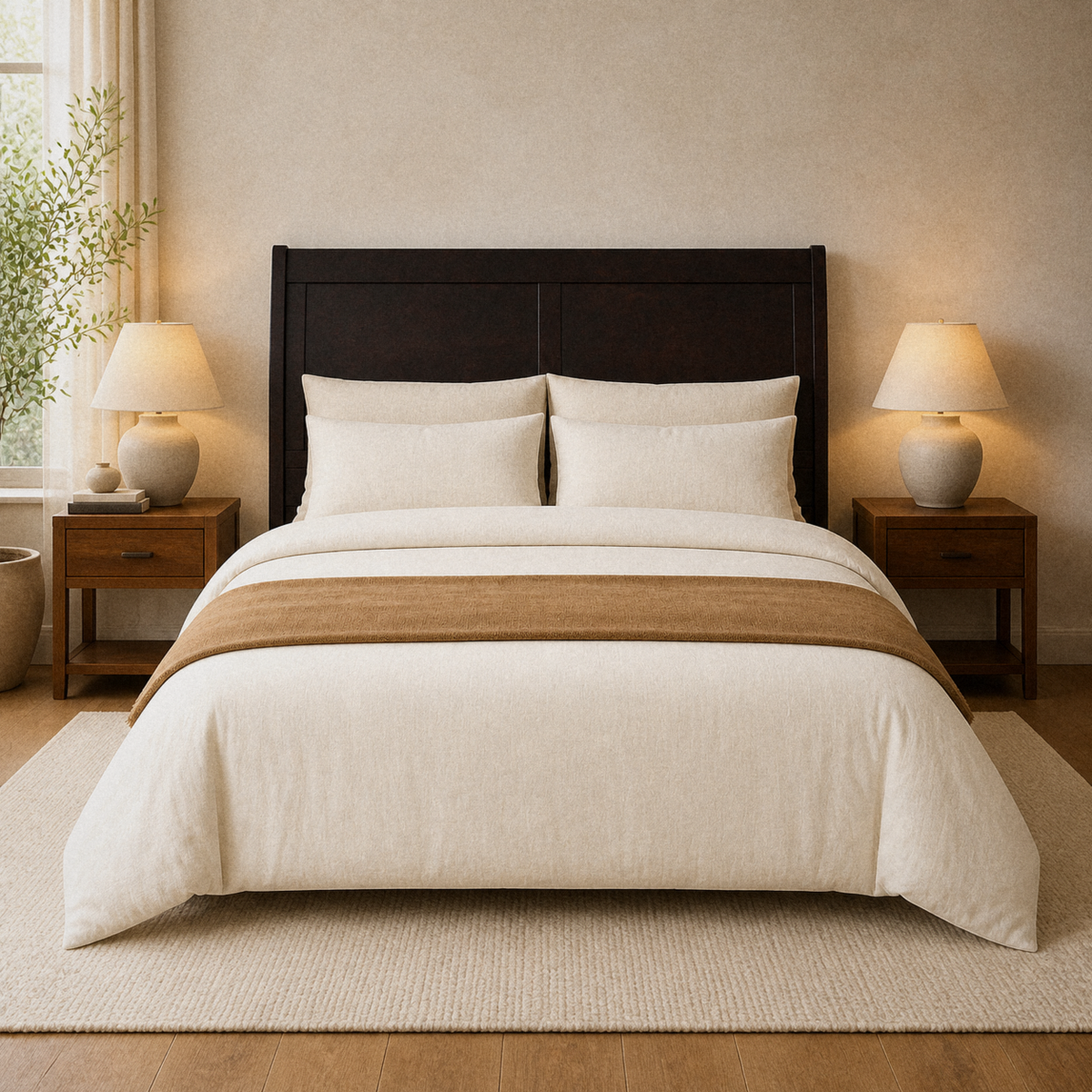 Grevane Portvoller Solid Wood Headboard