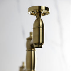 Pot Filler Faucet, Belknap, Two-Handle Deck Mount in Brushed Brass