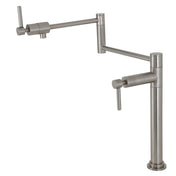 Pot Filler Faucet, Concord, Deck Mount with Two Handles in Brushed Nickel