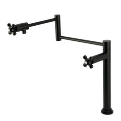 Pot Filler Faucet, Duchess, Two-Handle Deck Mount in Matte Black