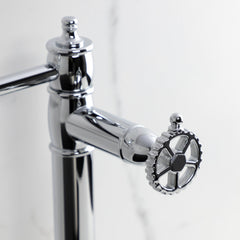 Pot Filler Faucet, Fuller, Two-Handle Deck Mount in Polished Chrome
