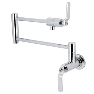 Pot Filler Faucet, Sona, Two-Handle Wall Mount in Polished Chrome