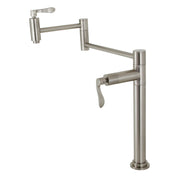 Pot Filler Faucet, Tulare, Two-Handle Deck Mount in Brushed Nickel