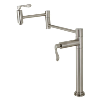 Pot Filler Faucet, Tulare, Two-Handle Deck Mount in Brushed Nickel