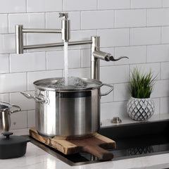 Pot Filler Faucet, Tulare, Two-Handle Deck Mount in Brushed Nickel