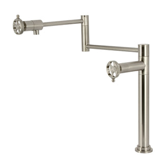 Pot Filler Faucet, Webb, Two-Handle Deck Mount in Brushed Nickel