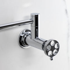 Pot Filler Faucet, Webb, Two-Handle Wall Mount in Polished Chrome