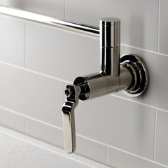Pot Filler Faucet, Whitaker, Wall Mount with Two Handles in Polished Nickel