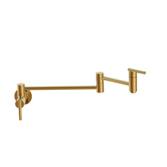 Pot Filler, Parma, Wall Mount, 2 Lever Handles, Brass, Brushed Bronze