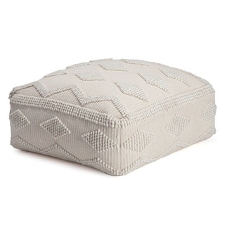 Pouf Ottoman, 34 in Wide, Cotton Blend