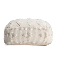 Pouf Ottoman, 34 in Wide, Cotton Blend