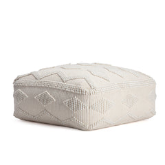 Pouf Ottoman, 34 in Wide, Cotton Blend