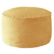 Pouffe with Corduroy Upholstery and Polystyrene Bean Fill