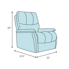 Power Recliner with Cup Holders in Espresso Faux Leather