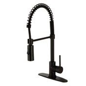 Pre-Rinse Kitchen Faucet, Concord, Single-Handle in Matte Black