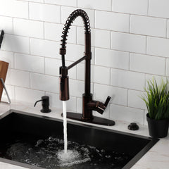 Pre-Rinse Kitchen Faucet, Continental, Single Handle in Oil Rubbed Bronze