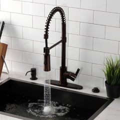 Pre-Rinse Kitchen Faucet, Continental, Single Handle in Oil Rubbed Bronze