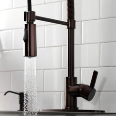 Pre-Rinse Kitchen Faucet, Continental, Single Handle in Oil Rubbed Bronze