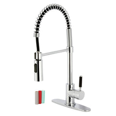 Pre-Rinse Kitchen Faucet, Kaiser, Single-Handle 1-Hole in Polished Chrome