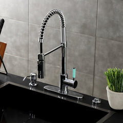 Pre-Rinse Kitchen Faucet, Kaiser, Single-Handle 1-Hole in Polished Chrome