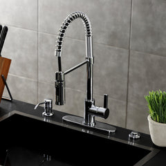 Pre-Rinse Kitchen Faucet, Sona, Single-Handle 1-Hole in Polished Chrome